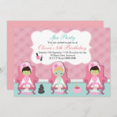 Uitnodiging Meisjes Spa Verwenningsfeest Uitnodigi (Voorkant / Achterkant)