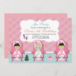 Uitnodiging Meisjes Spa Verwenningsfeest Uitnodigi