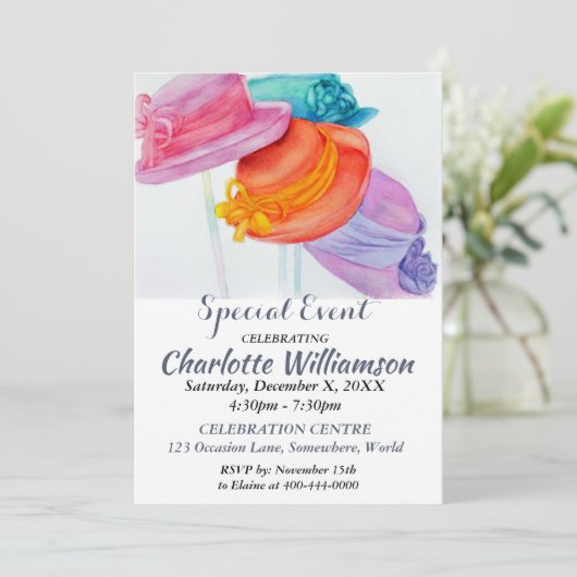 UITNODIGING MEISJESAVOND / FEESTJE (Staand voorkant)