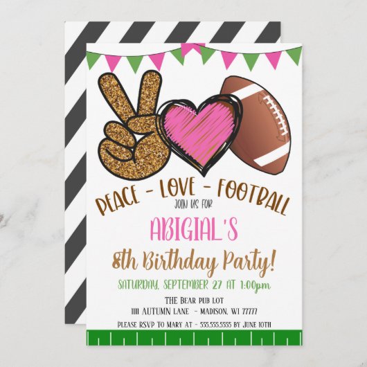 Uitnodiging Meisjesvoetbal (Voorkant / Achterkant)