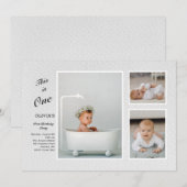 Uitnodiging met 3 foto's in vetgedrukt formaat (Voorkant / Achterkant)