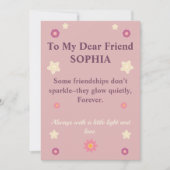 Uitnodiging met aangepaste bloemenvriendschapsquot (Voorkant)