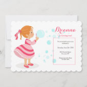 Uitnodiging met bellen blazen (Voorkant)