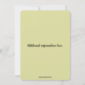 Uitnodiging met bewerkbare kleurrijke bladeren (Achterkant)