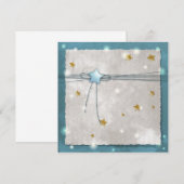 Uitnodiging met blauwe ster (Voorkant / Achterkant)