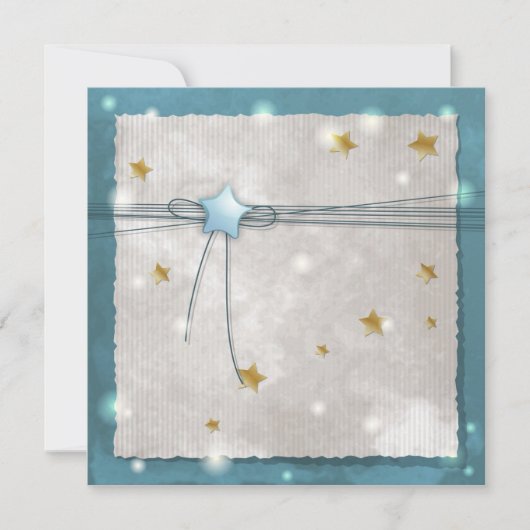 Uitnodiging met blauwe ster (Voorkant)