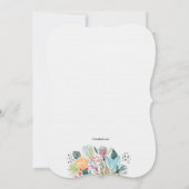 Uitnodiging met bloemen kegel (Achterkant)