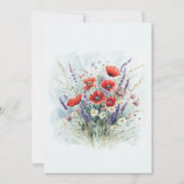 Uitnodiging met boeket veldbloemen (Voorkant)