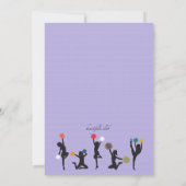 Uitnodiging met cheerleader silhouet (Achterkant)
