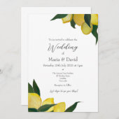 Uitnodiging met citroenen geschilderd met olieverf (Voorkant / Achterkant)