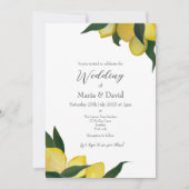 Uitnodiging met citroenen in olieverf (Voorkant)