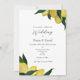 Uitnodiging met citroenen in olieverf