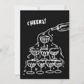 Uitnodiging met de hand getekende champagne voor 4 (Achterkant)