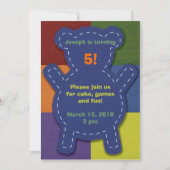 Uitnodiging met de titel Teddy Bear (Voorkant)