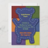 Uitnodiging met de titel Teddy Bear (Achterkant)