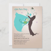 Uitnodiging met een drukplaat (blauw) (Voorkant)