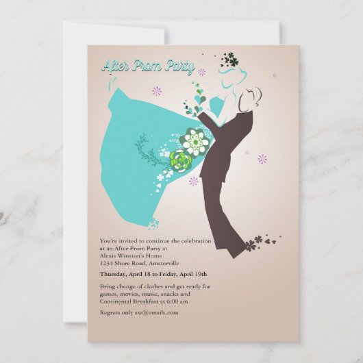 Uitnodiging met een drukplaat (blauw) (Voorkant)