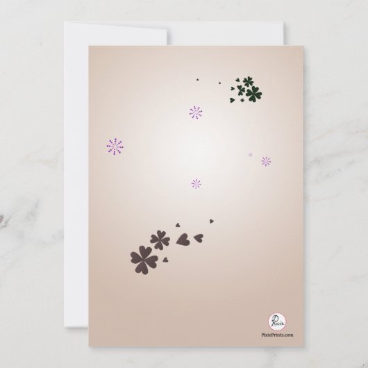 Uitnodiging met een drukplaat (blauw) (Achterkant)