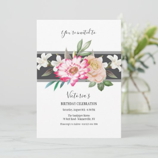 Uitnodiging met een statement (Staand voorkant)