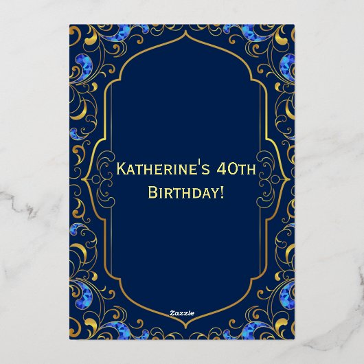 Uitnodiging met folie (Achterkant)