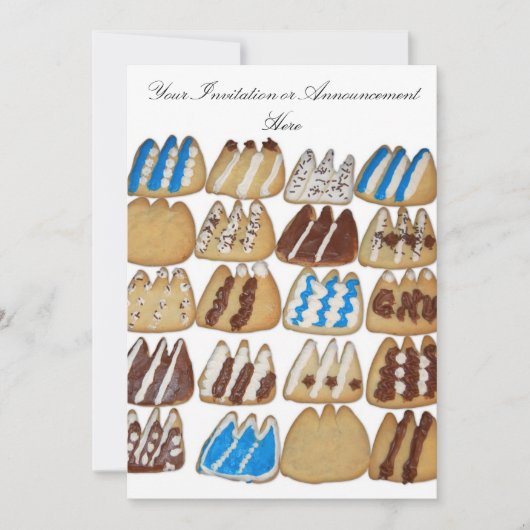 Uitnodiging met Gelekte koekjes (Voorkant)