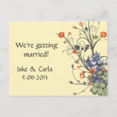 Uitnodiging met gevarieerde bloemen (Voorkant)