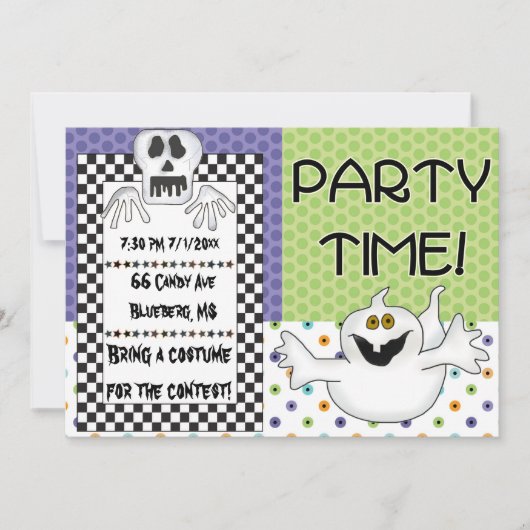 Uitnodiging met Halloween-thema (Voorkant)