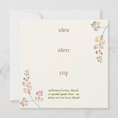 Uitnodiging met juwelenbladeren (Achterkant)