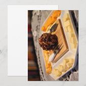 Uitnodiging met kaas dienblad hoes (Voorkant / Achterkant)