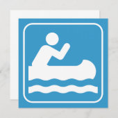 Uitnodiging met kanovensymbool (Voorkant / Achterkant)