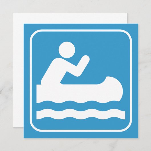 Uitnodiging met kanovensymbool (Voorkant / Achterkant)