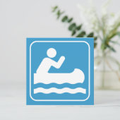 Uitnodiging met kanovensymbool (Staand voorkant)