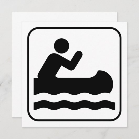 Uitnodiging met kanovensymbool (Voorkant / Achterkant)