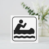 Uitnodiging met kanovensymbool (Staand voorkant)