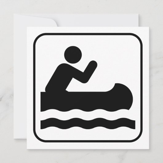 Uitnodiging met kanovensymbool (Voorkant)