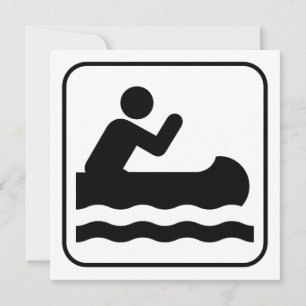 Uitnodiging met kanovensymbool