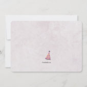 Uitnodiging met katje en feesthoed (Achterkant)