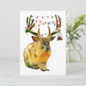 Uitnodiging met kerstgedecorreerde jasjaloop (Staand voorkant)