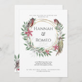 Uitnodiging met kerstthema (Voorkant / Achterkant)