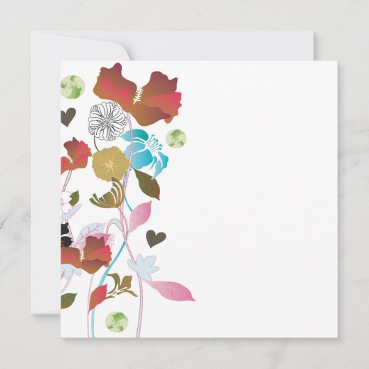 Uitnodiging met klaprozen (Voorkant)