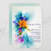 Uitnodiging met kleurenspatteur (Voorkant / Achterkant)