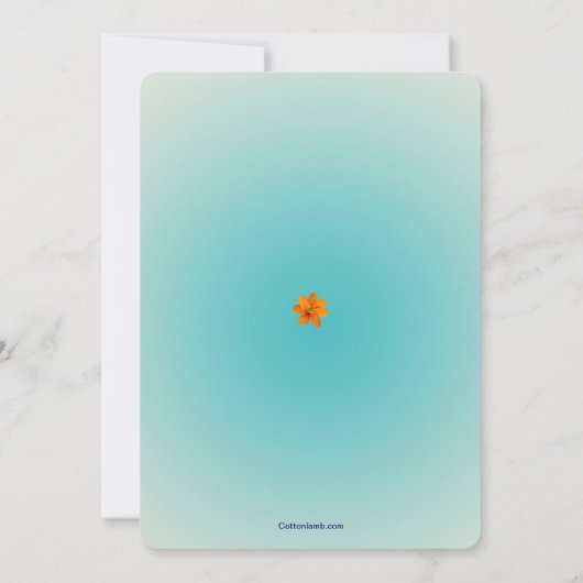 Uitnodiging met kleurenspatteur (Achterkant)