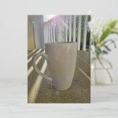 Uitnodiging met koffiemok (Staand voorkant)