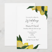 Uitnodiging met olieverf citroenen (Voorkant / Achterkant)