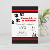 Uitnodiging met Pather/Cougar/Puma Black en Red (Staand voorkant)