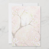 Uitnodiging met Roze Bloesem Uitzicht (Achterkant)
