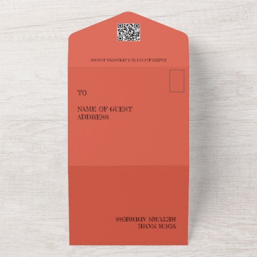 Uitnodiging met RSVP - thema schelpen uitnodigen (Buitenkant)