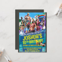 Uitnodiging met spelthema