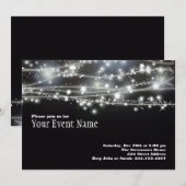 Uitnodiging met sprankelende sterren (Voorkant / Achterkant)