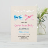 Uitnodiging met strikken of vlinderdas (Staand voorkant)